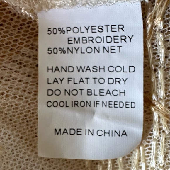 NWT Jen’s Pirate Bootie Gold & Cream Kaftan/Cover-Up Size M/L - Picture 4 of 4